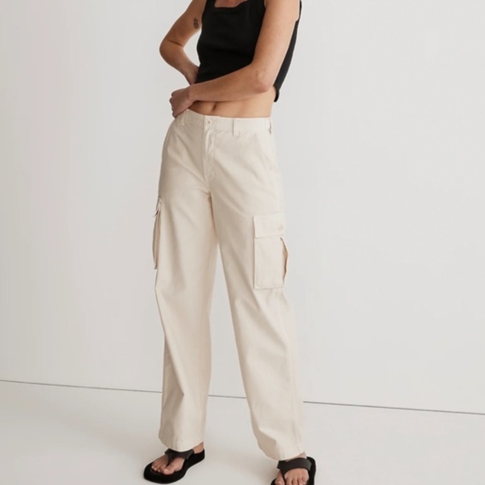 Madewell Garment-Dyed Low-Slung Straight Cargo Pants